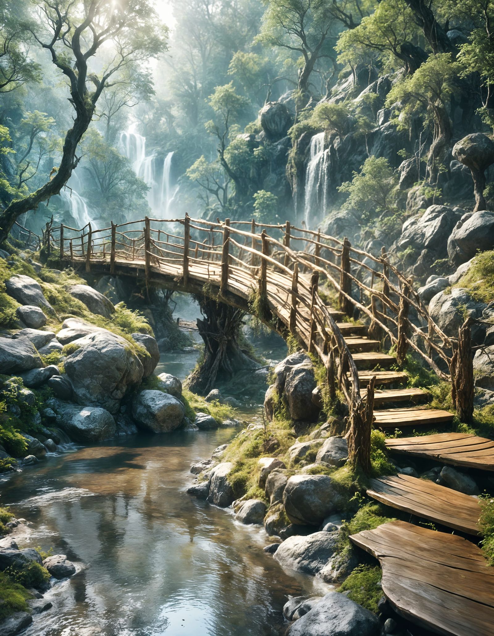 Photorealistic Forest Walkway in 8K Resolution