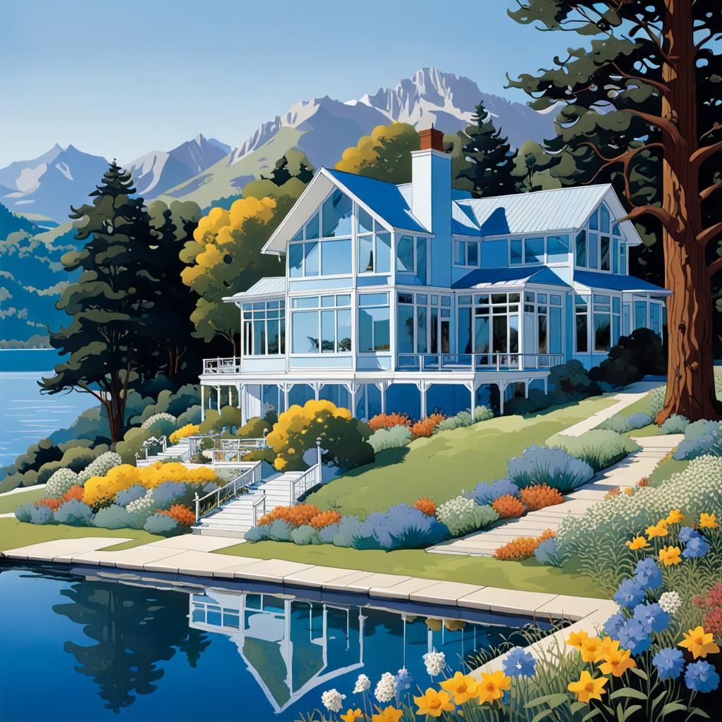 a lovely old Victorian ranch near the beach, pristine waters...