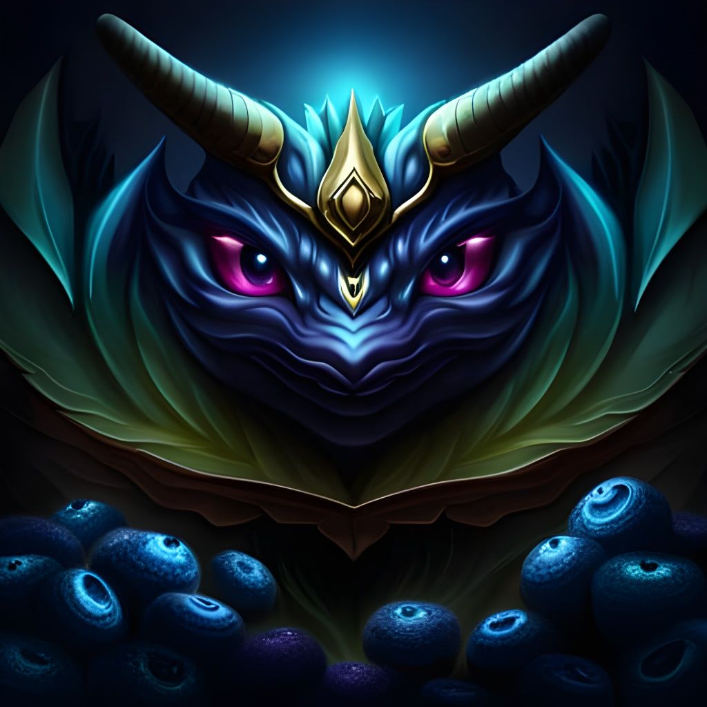 Blueberry Dragon Imp in Vivid Digital Art
