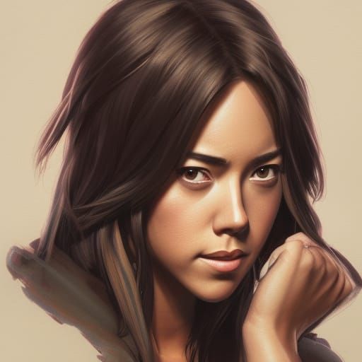 Marvel's Quake: Chloe Bennet Portrait in Art Nouveau Style