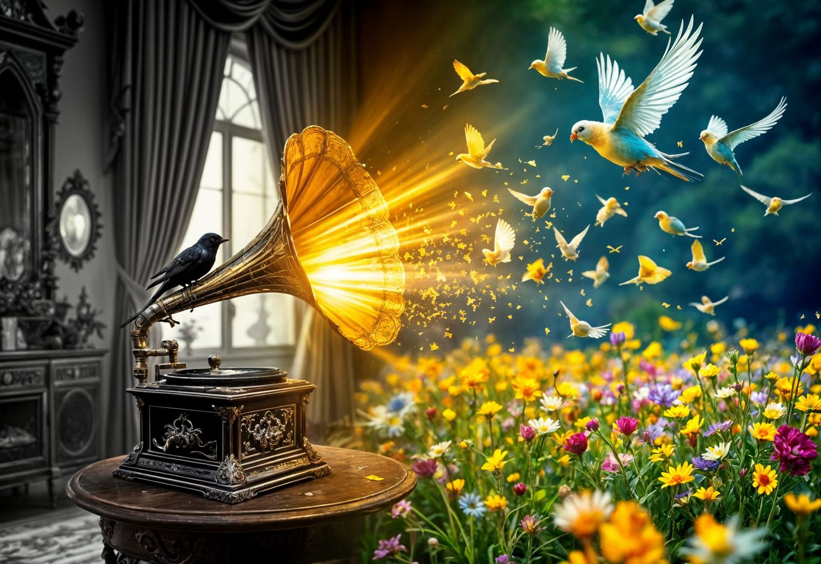 Surreal Phonograph Creates Colorful Dreamscape