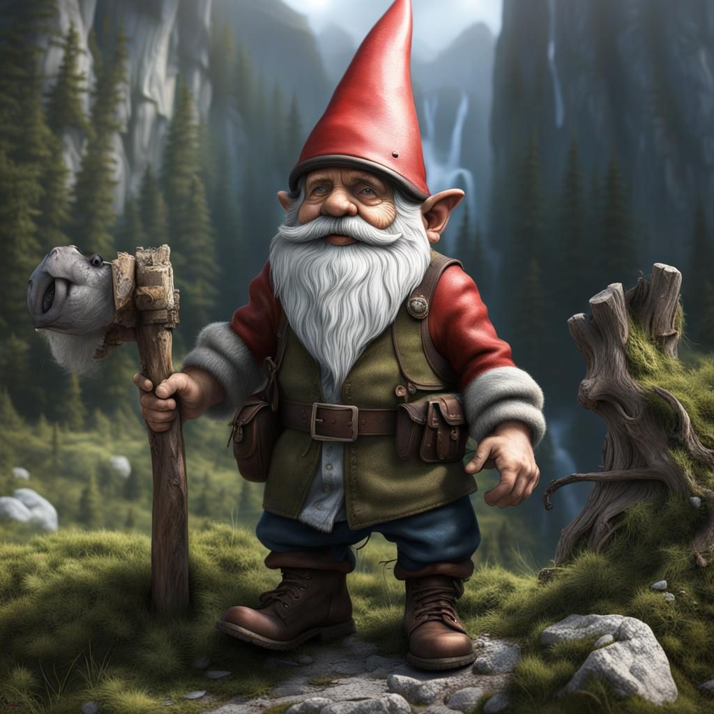 Detailed Matte Painting of a Gnome