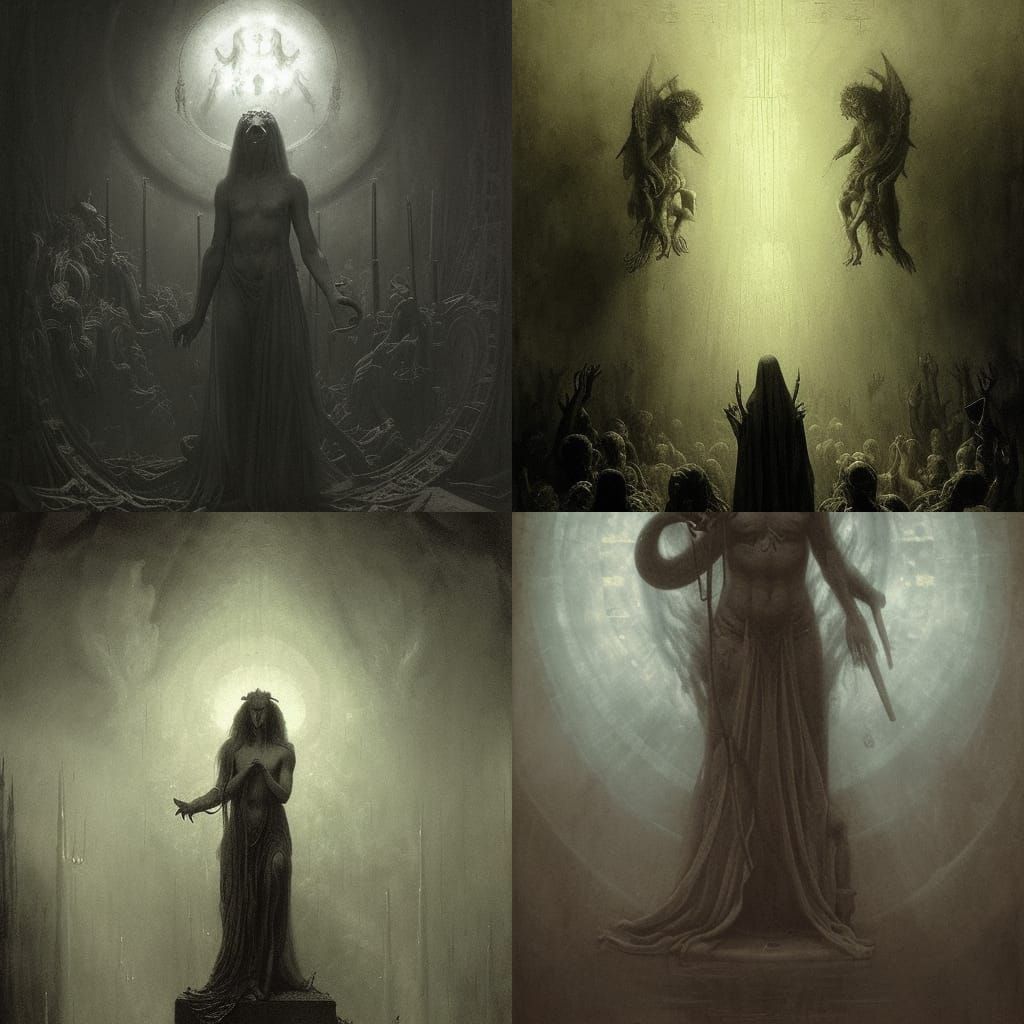 Horrific Goetia Illustration in Doré Style