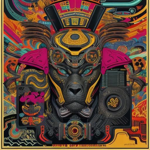 Sensory Maximalist Art in Vibrant Color