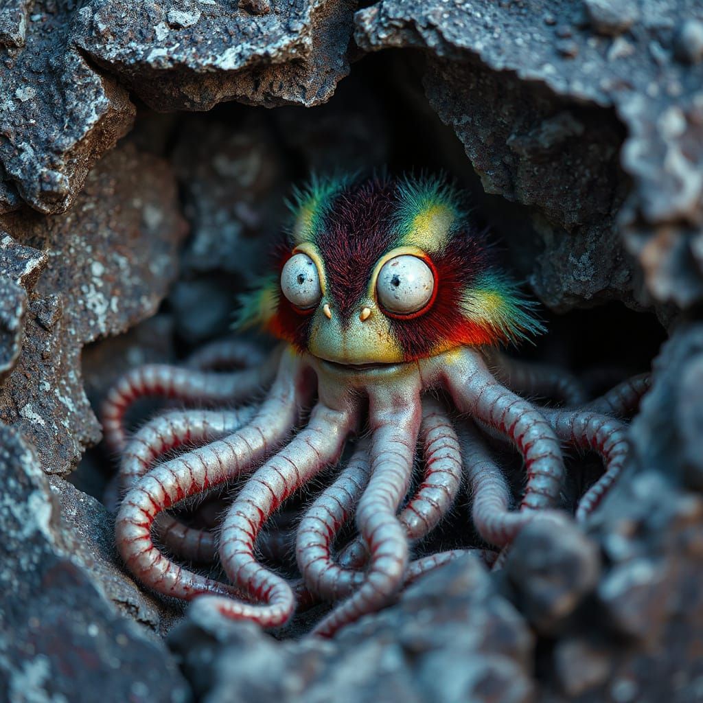 Creepy Cute Neon Creature Concept Art