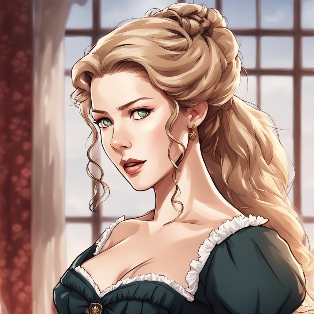 Katheryn Winnick as Scarlett O'Hara in Anime Style