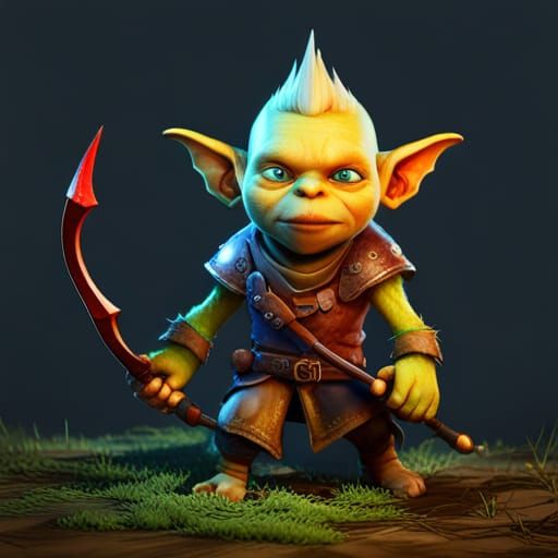 Goblin Archer in 3D Game Cinematic Style
