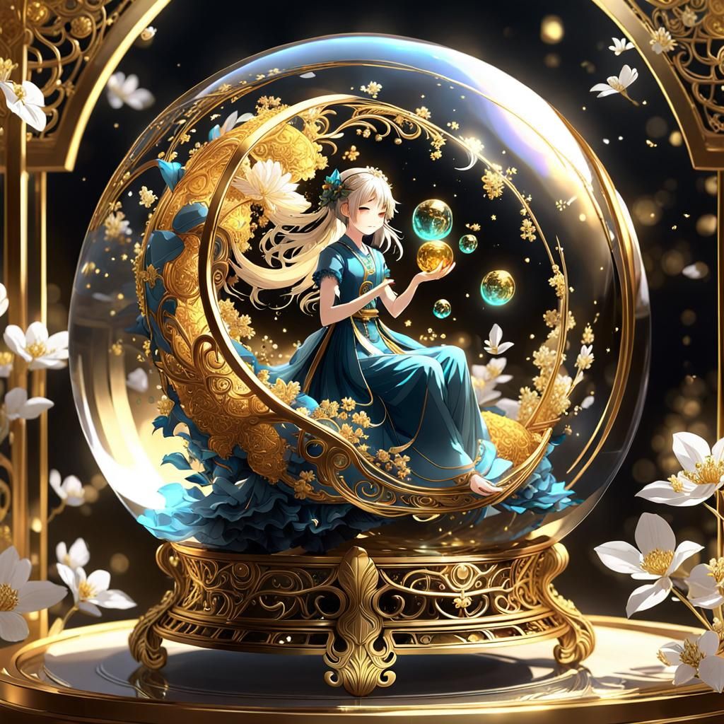 Elegant Fortune Sphere: 3D Anime Art