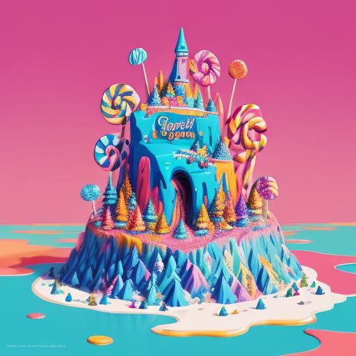 Gummy Bear Kingdom: A Hyperrealistic Candy Dreamscape