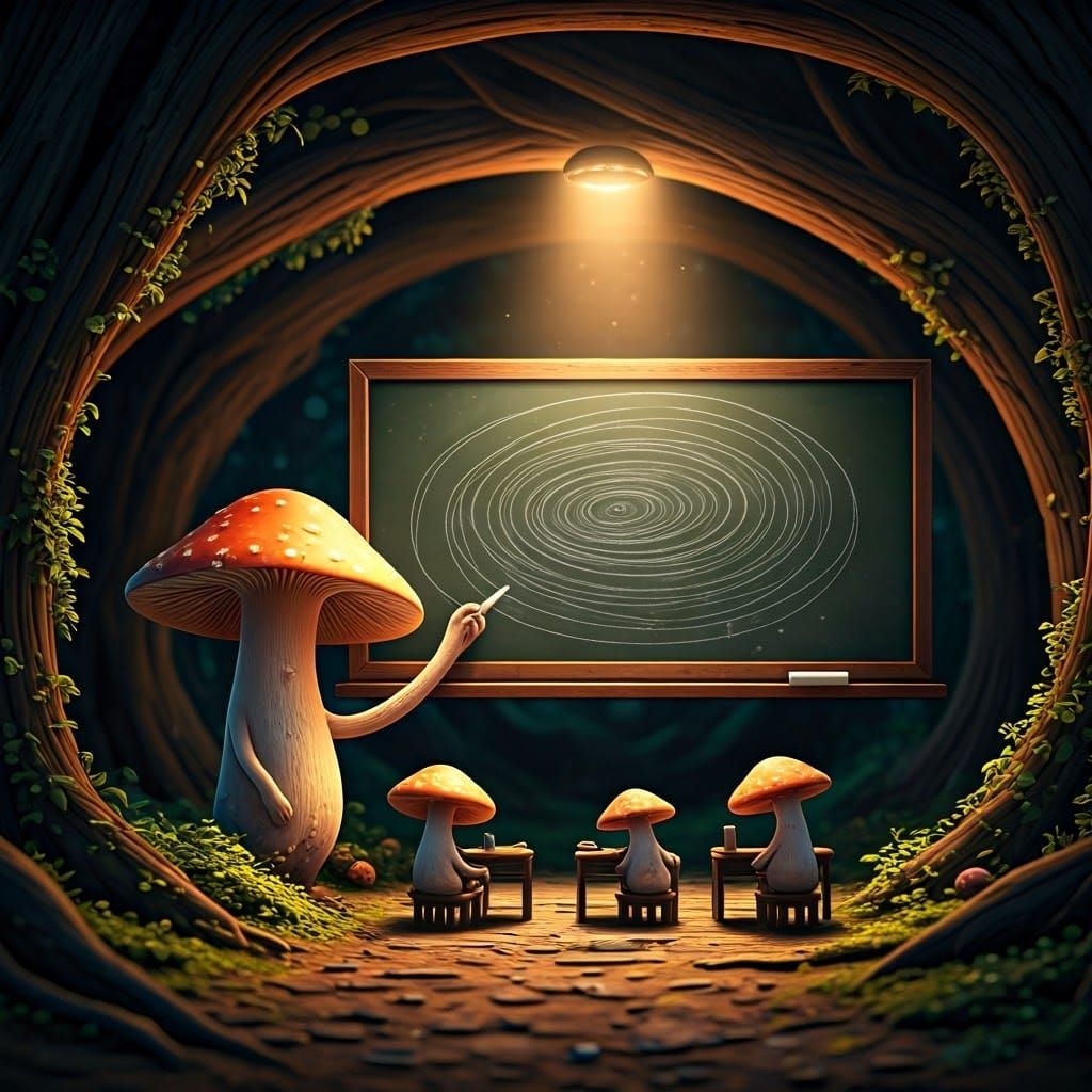 Teacher Mushroom Inspires Young Scholars in Enchanted Forest...