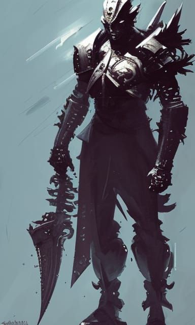 Ork Vampire Warrior in Dark Fantasy Style