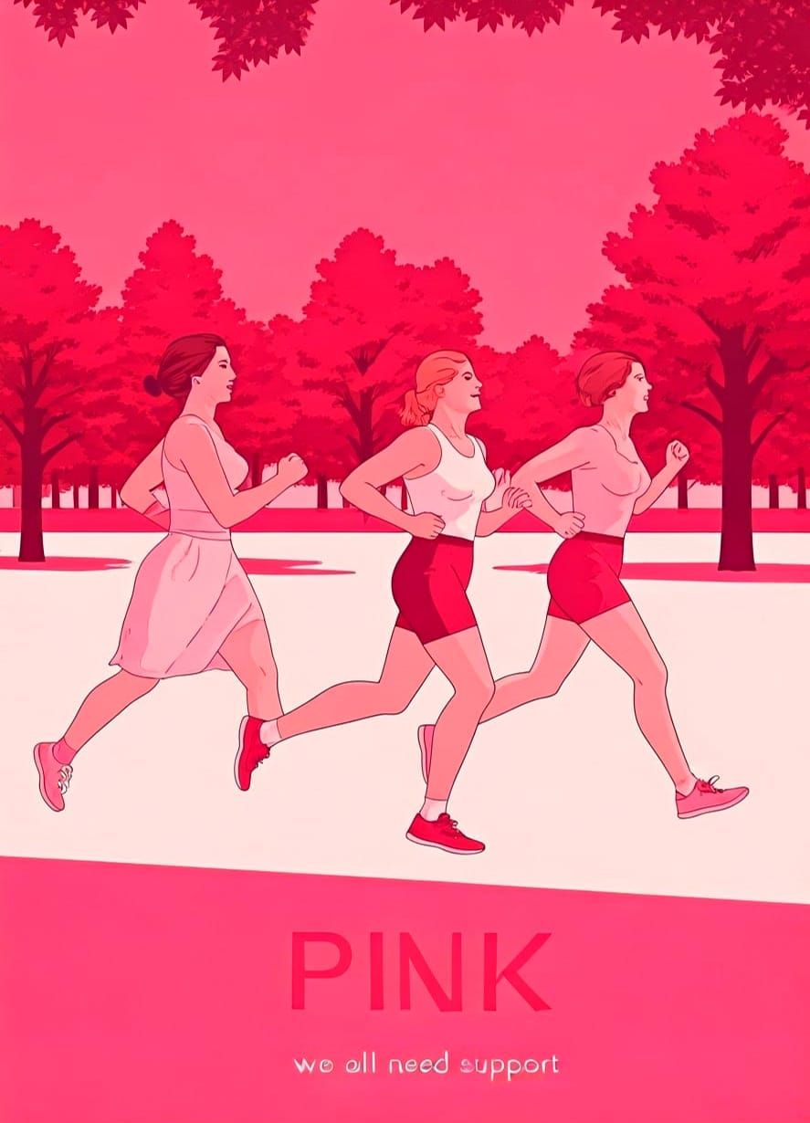 Cancer Awareness Poster in Paul Rand Style