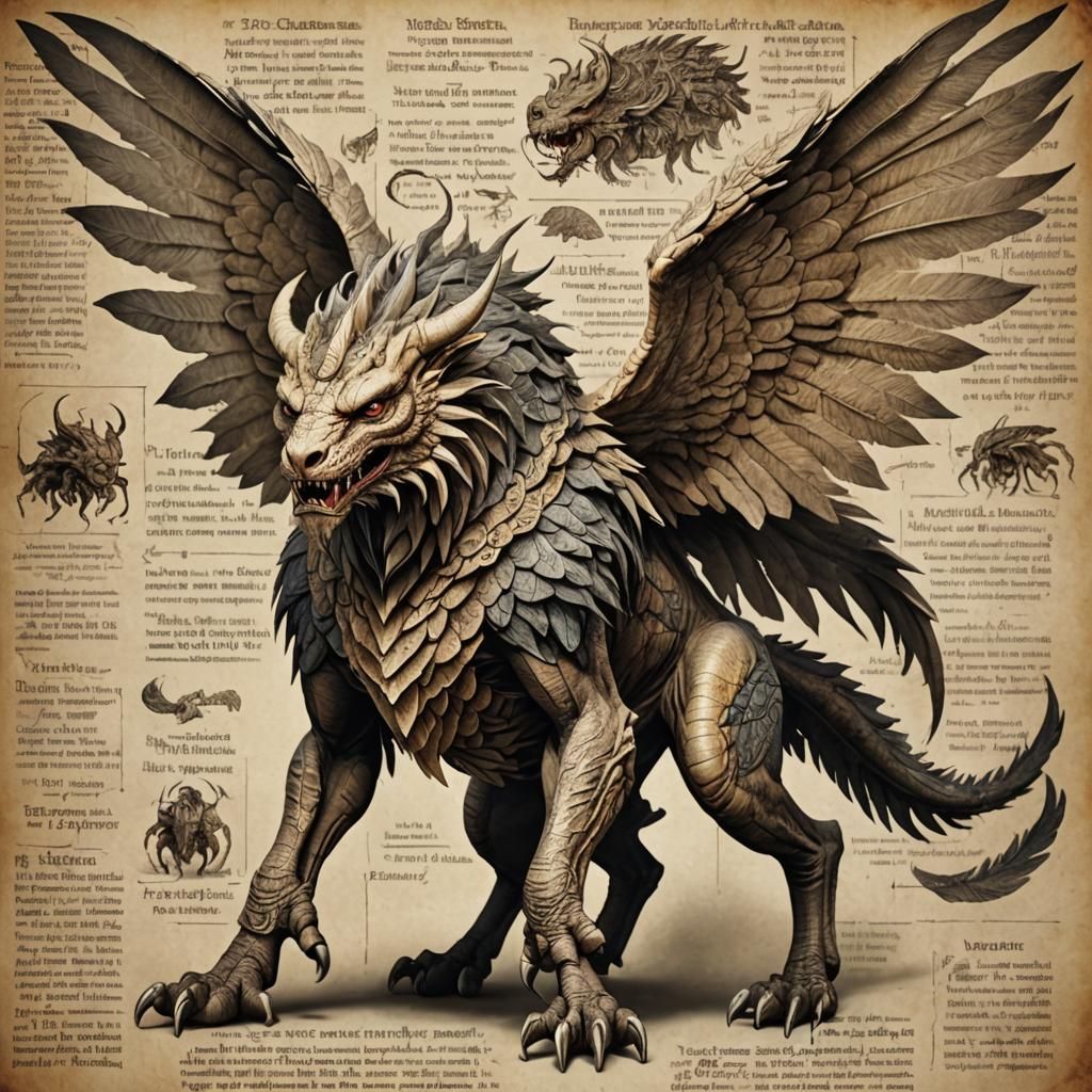 Ancient Scroll of Monestrer, an old-world chimera.