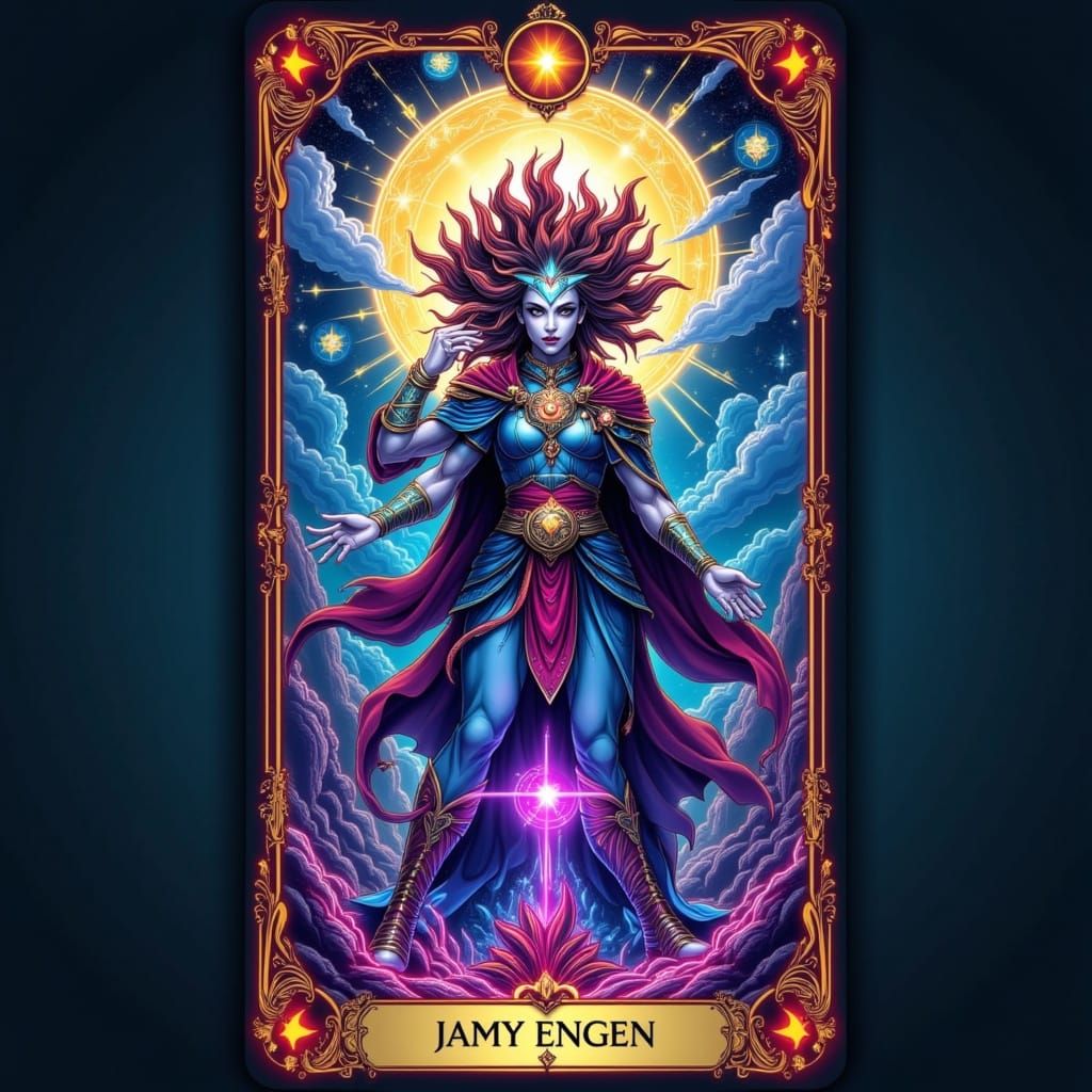 Fantastical Matte Painting of New Beginnings in Tarot Style