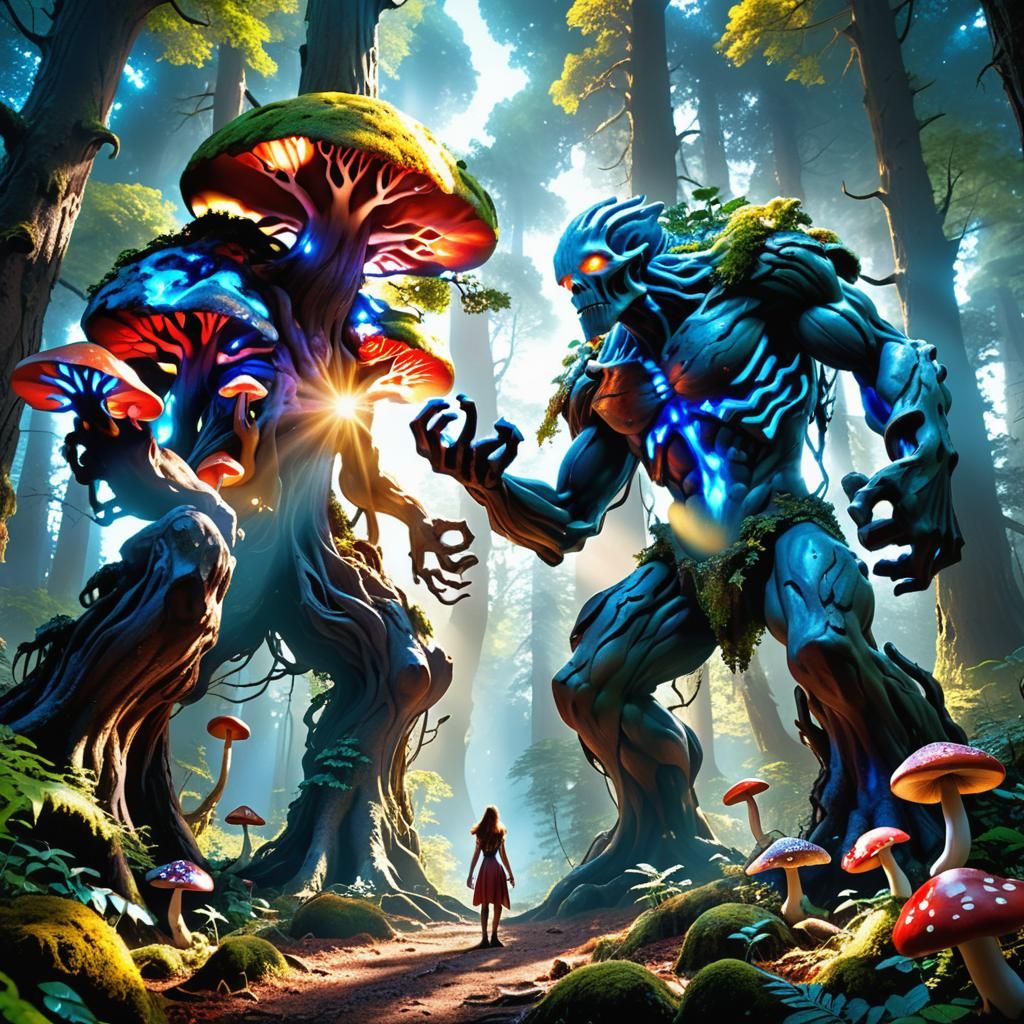 Epic Forest Elemental in Vibrant, Detailed Environments