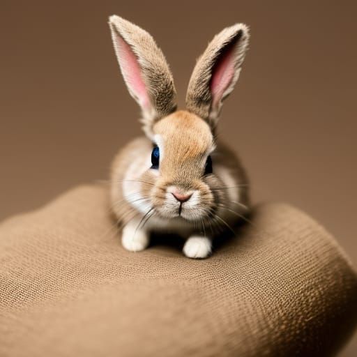 Tiny Rabbit in Teacup: Fine Art Macro Photo