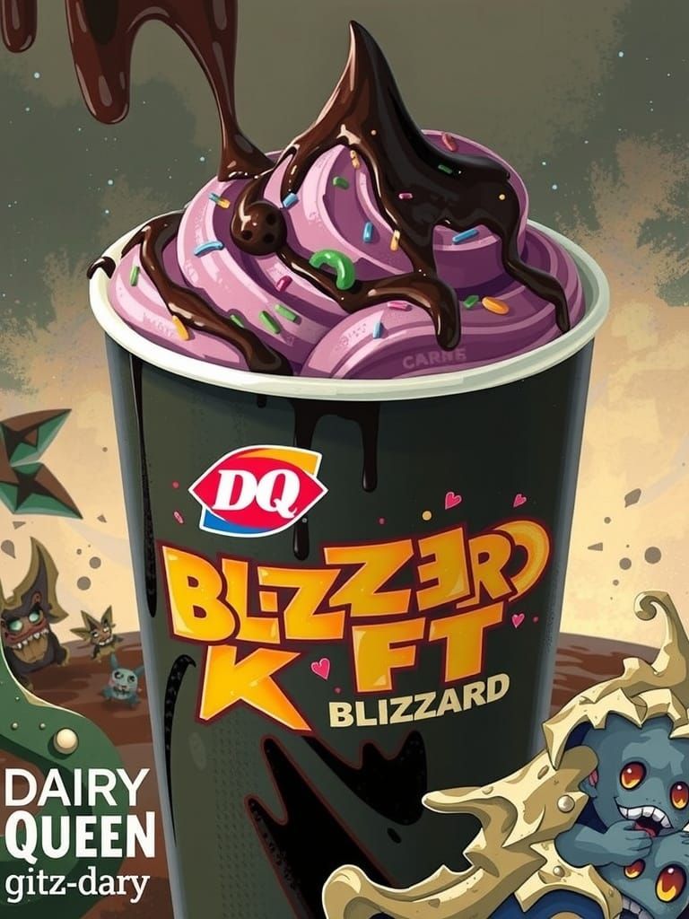 Colorful Dairy Queen Blizzard Treat Inspired Art
