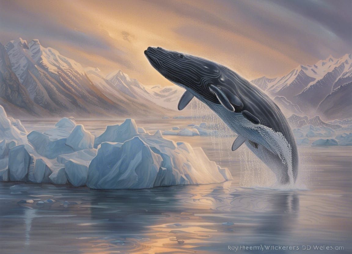 Breaching Sperm Whale