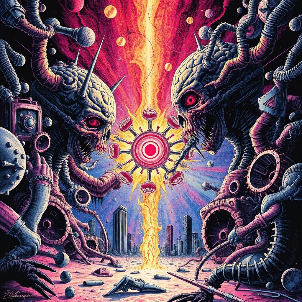 Antimatter's Anxiety: A Contemporary Art Depiction