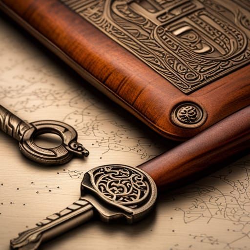 Egyptian Key with Intricate Details in HDR