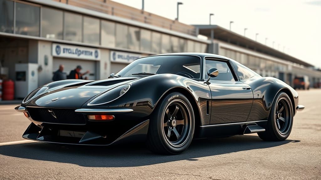 Modern Sports Car Reimagining in Hyperrealistic HDR Style