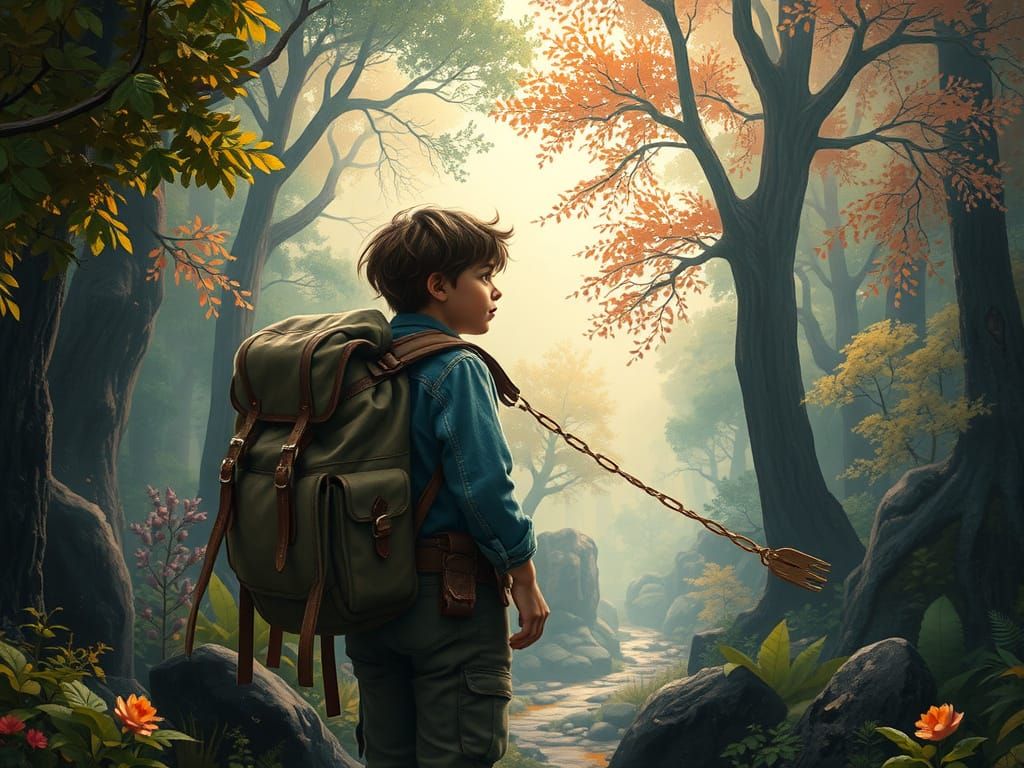 Adventurer Discovers New World in Whimsical Style