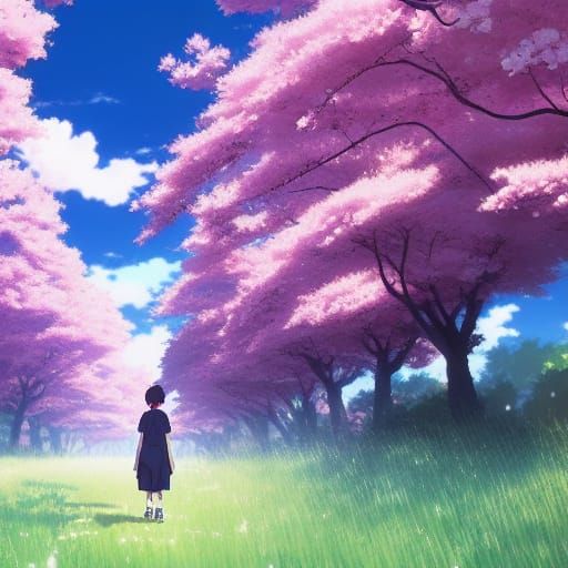 Blossom Trees: Studio Ghibli Anime Key Visual