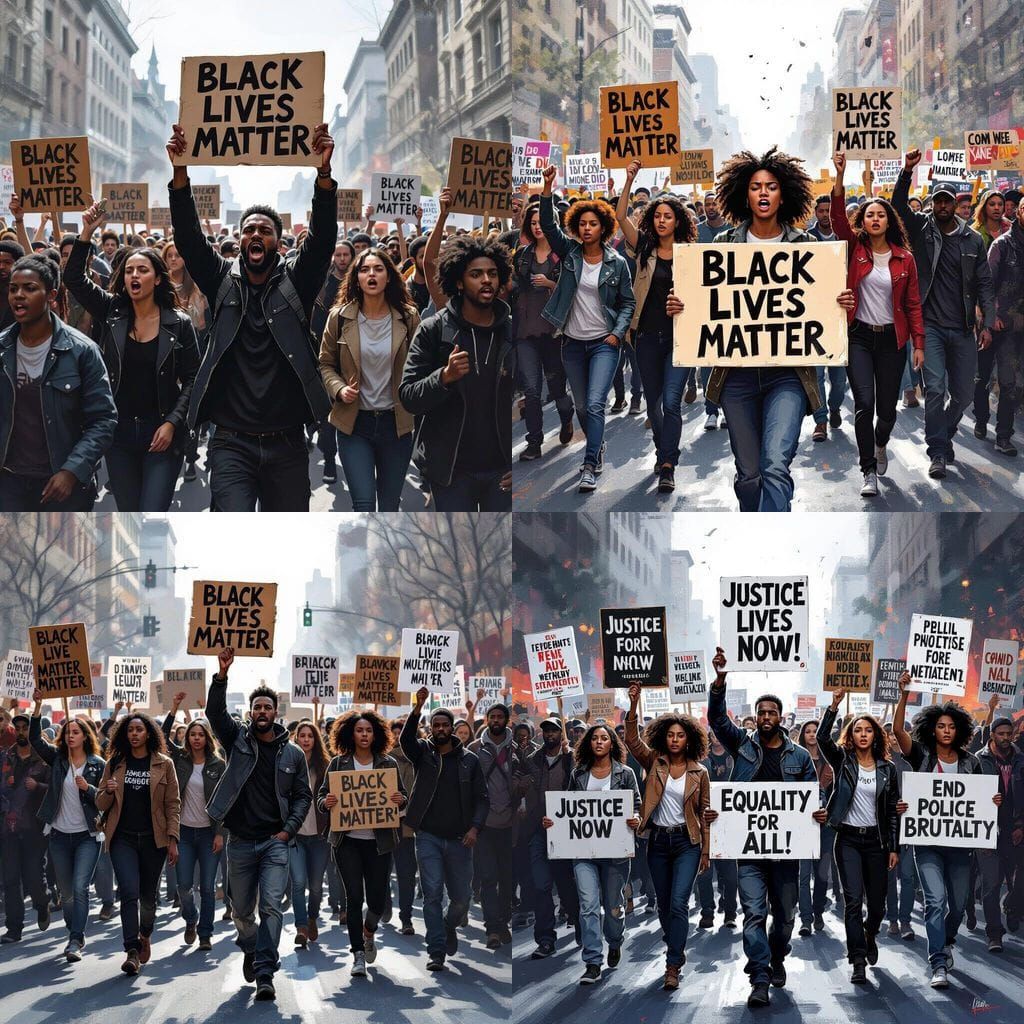 Black Lives Matter Protest Digital Painting