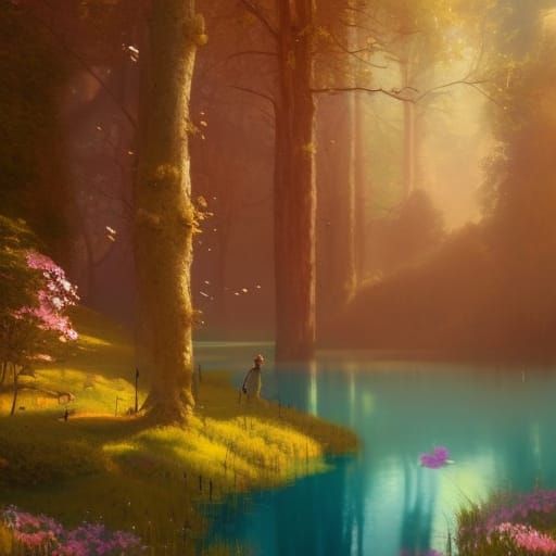 Fairycore Castle in Spring Sunlight