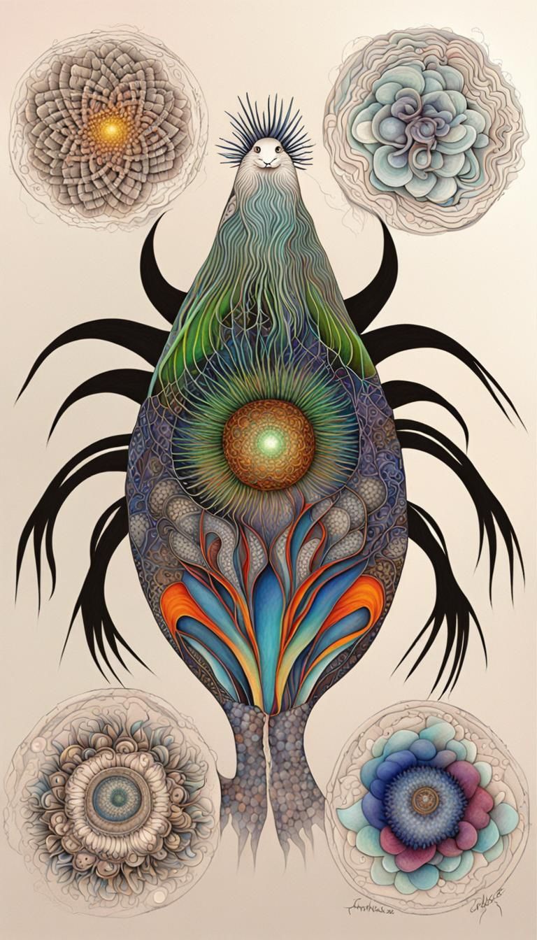 Echidna's Tour of Earth Chakras in Abstract Art