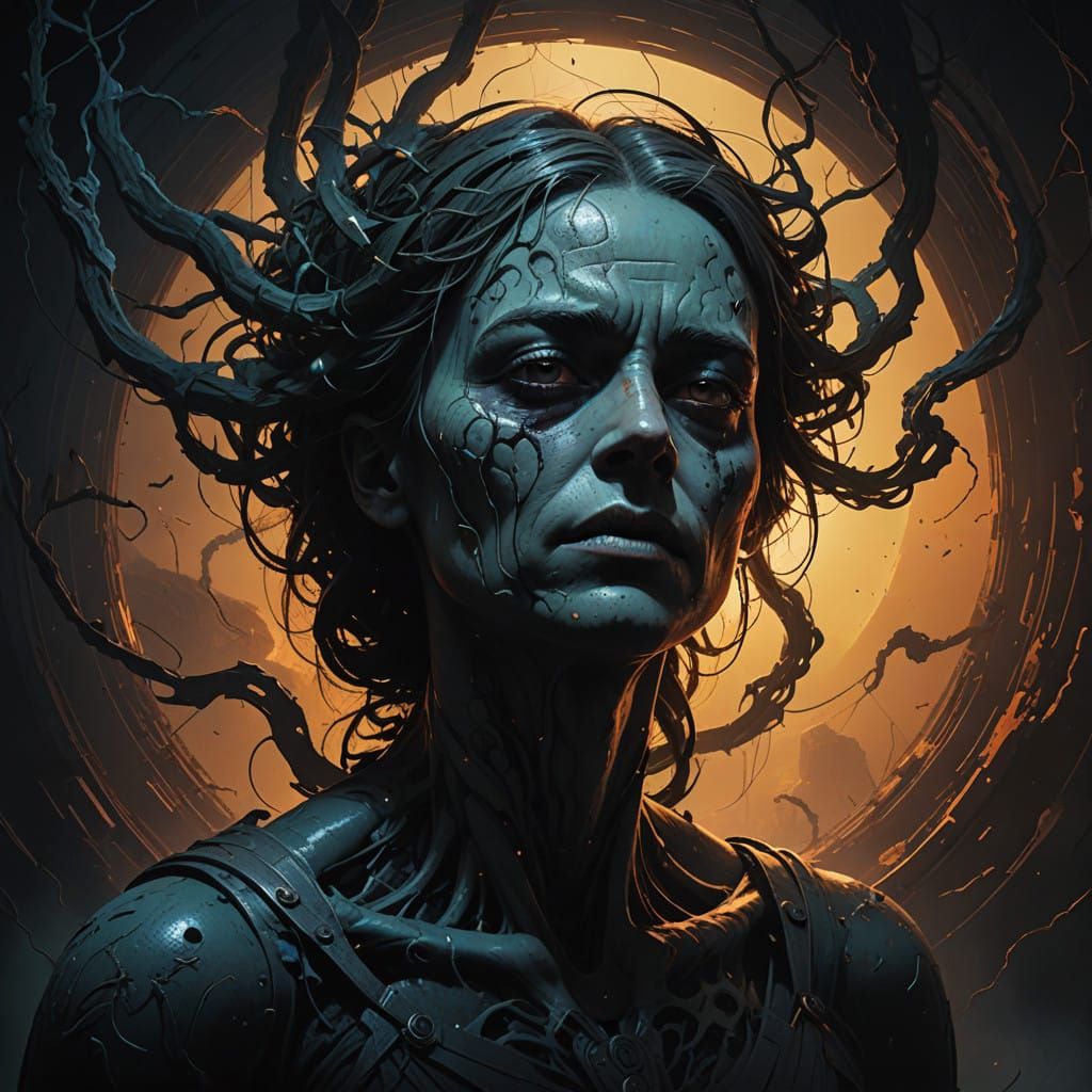 Figure Shrouded in Shadows Receives Divine Comfort