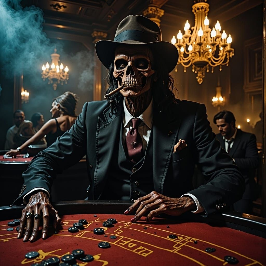 Sinister Gambler in a Decaying Casino