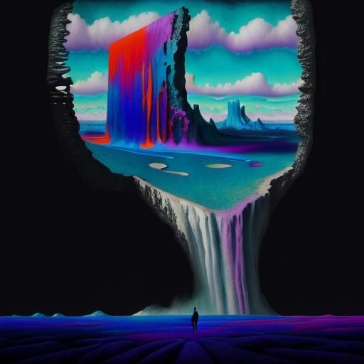 Dreamlike Figure in Surreal Abstract Expressionism