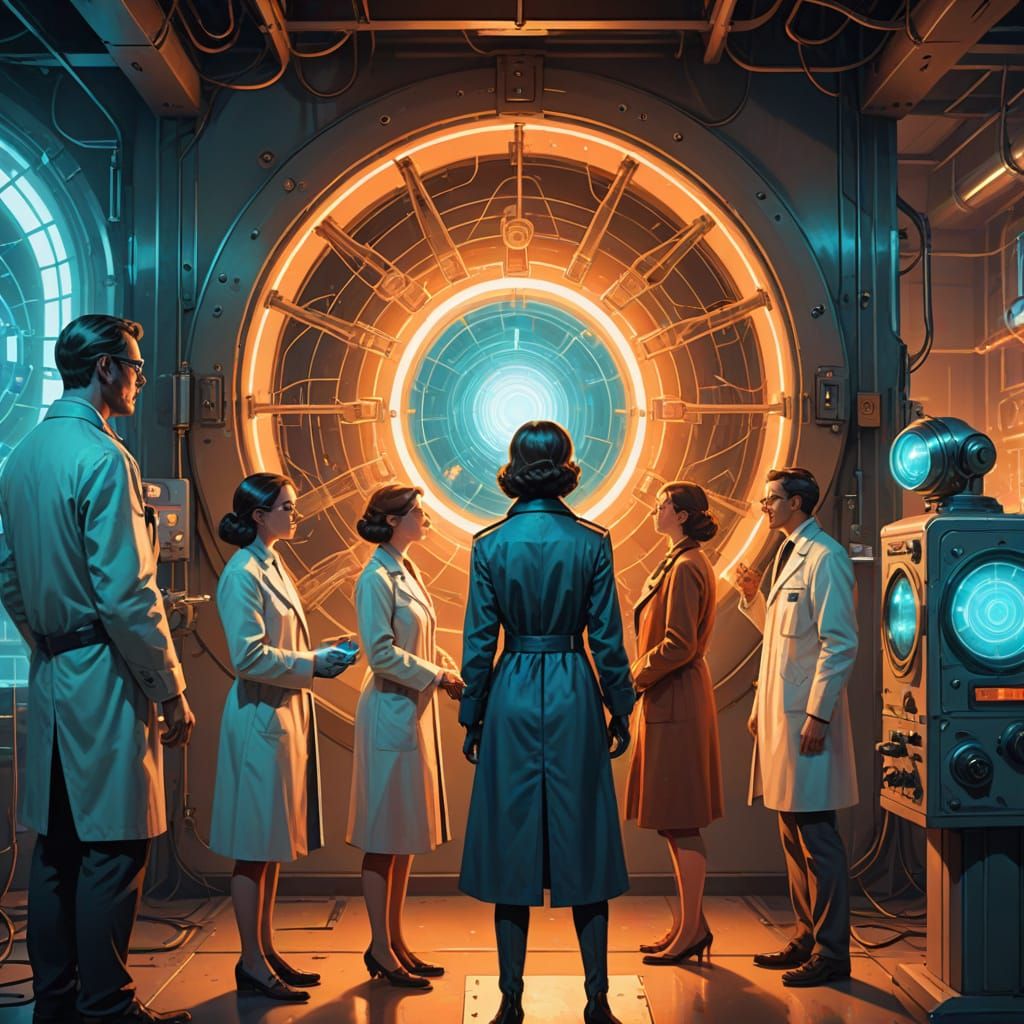 Modern Scientists Meet Futuristic Woman from Portal