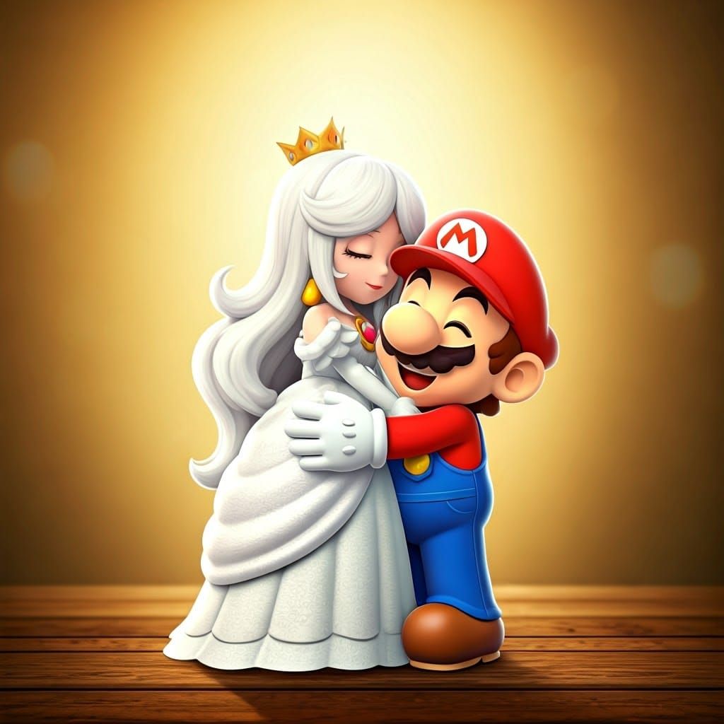 Mario and Tippi: A Photorealistic Embrace