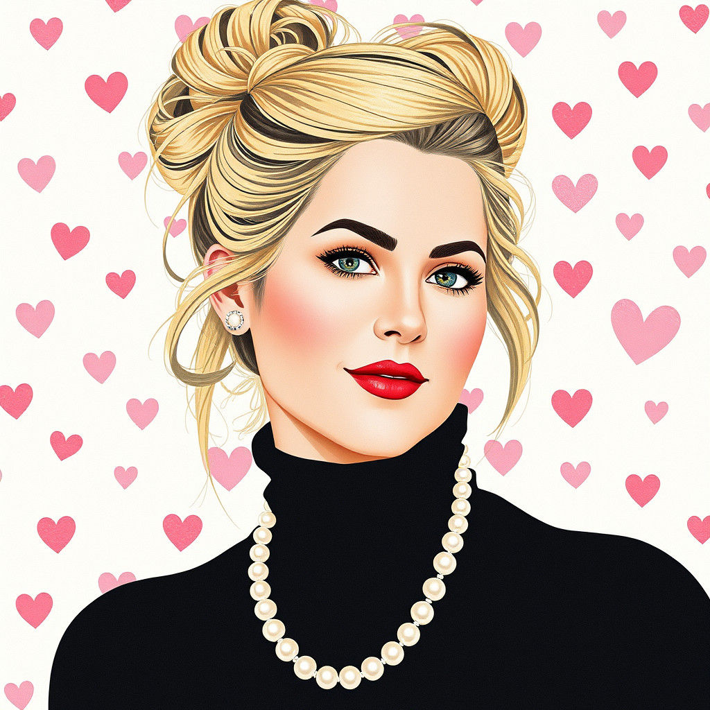 Whimsical Paper Collage Portrait of a Woman