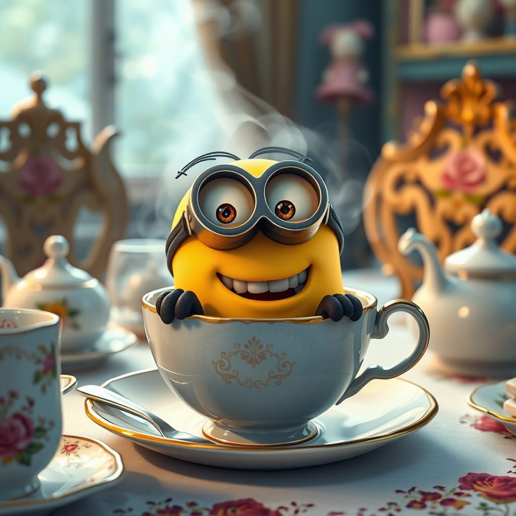 Minion Surprises Tea Party Guests