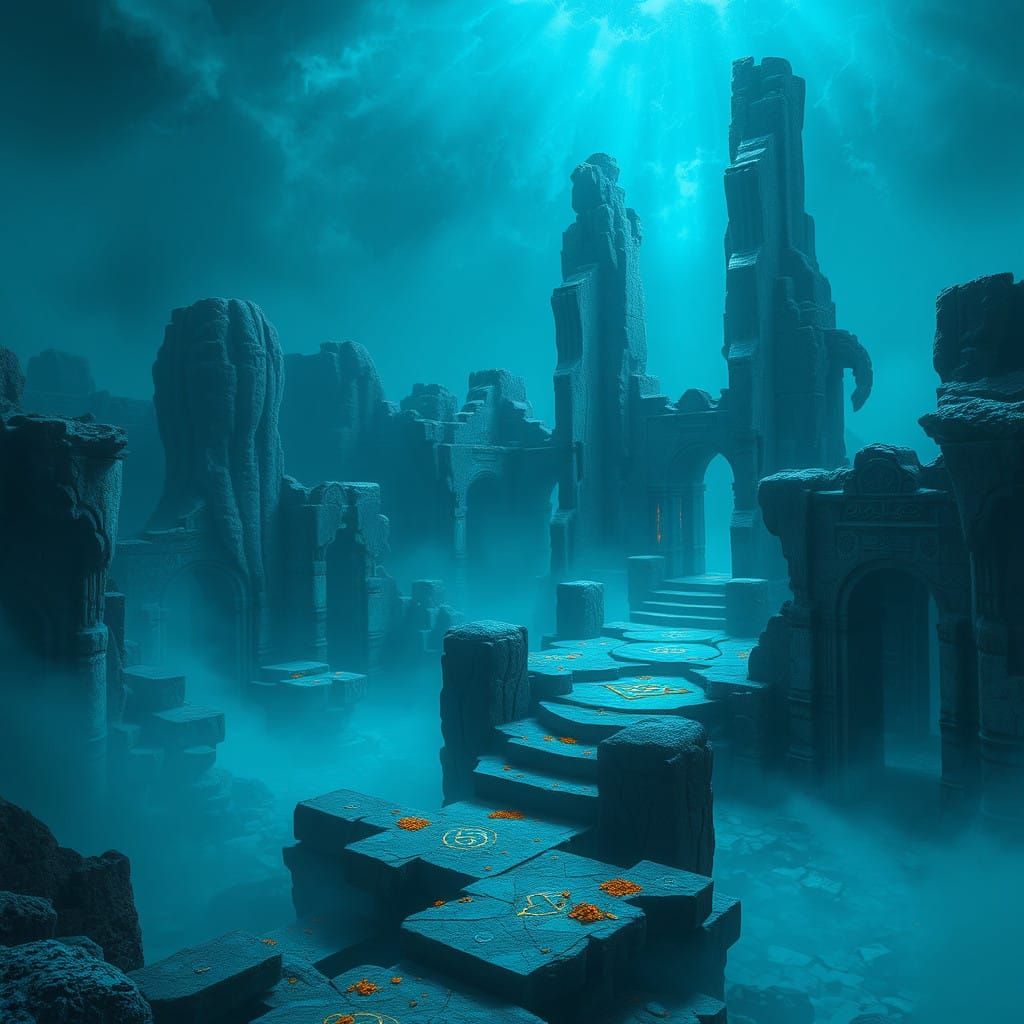 Ethereal Realm of Wistfulness in Blue