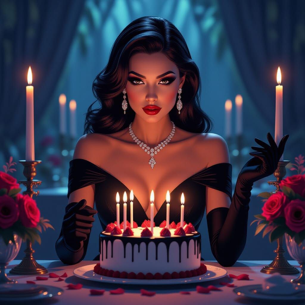 Femme Fatale Celebrates in Bold Dramatic Style