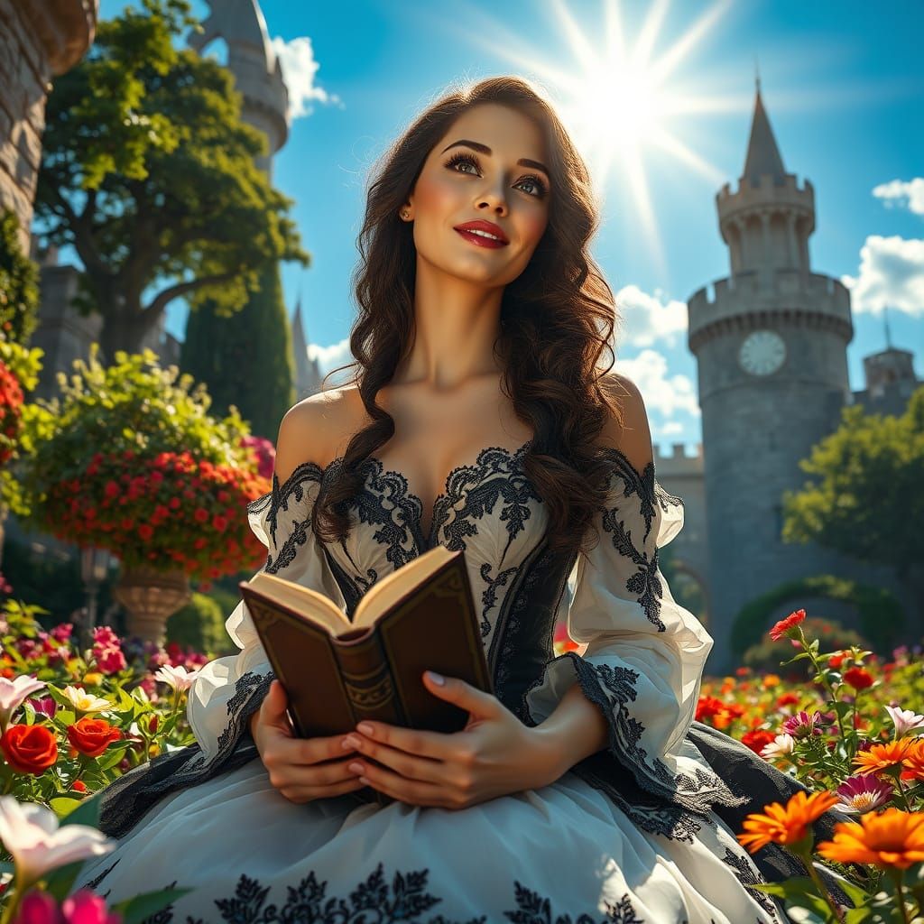 Serene Princess in Lush Garden