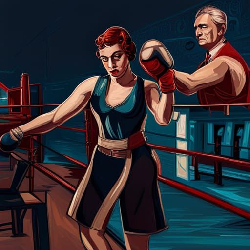 Boxing Gym: Art Deco Film Noir Post-Impressionism