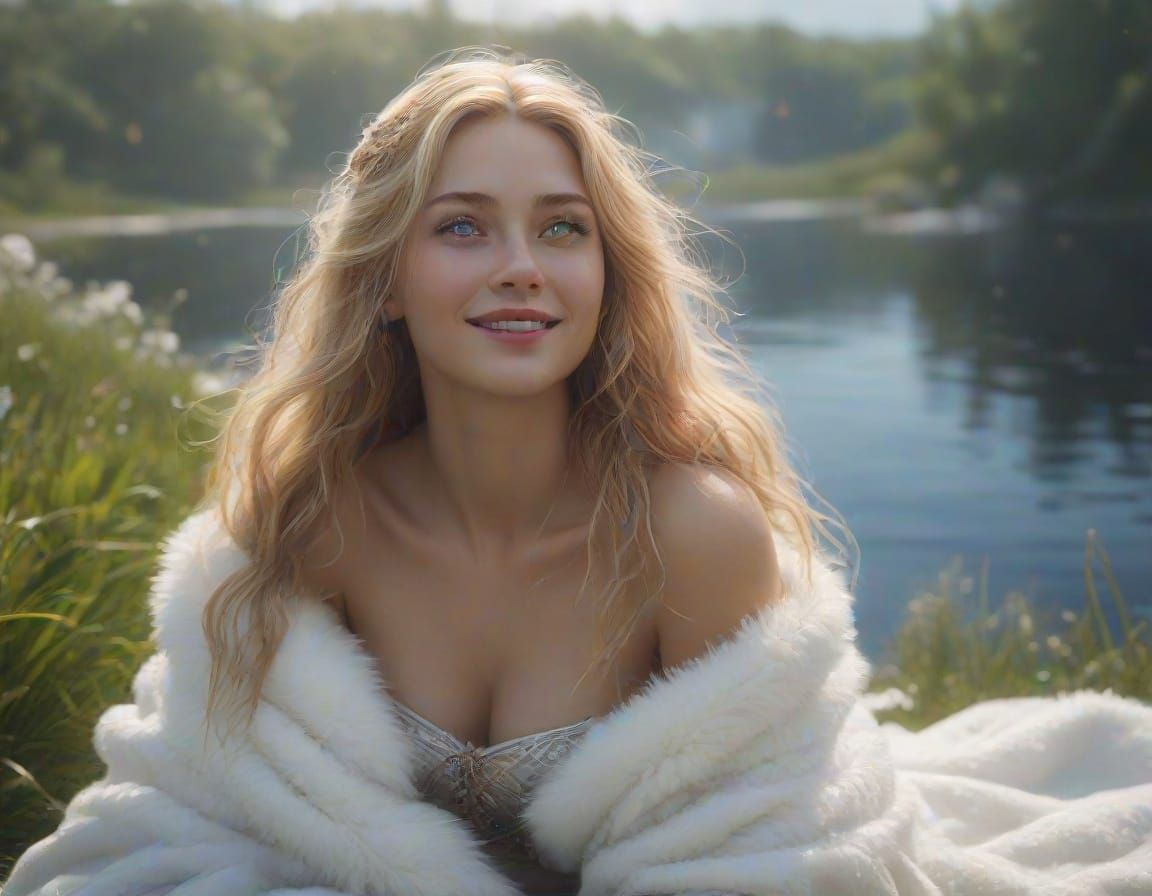 Freya Goddess in Splendid Golden Hues