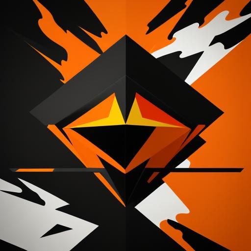 Cubist Fire Art in Geometric Fauvism Style