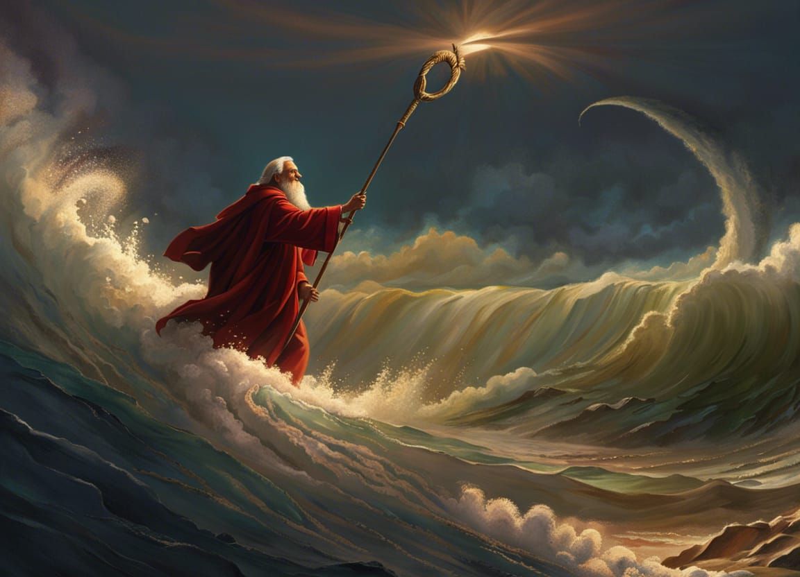Noah Splits the Red Sea with God's Power
