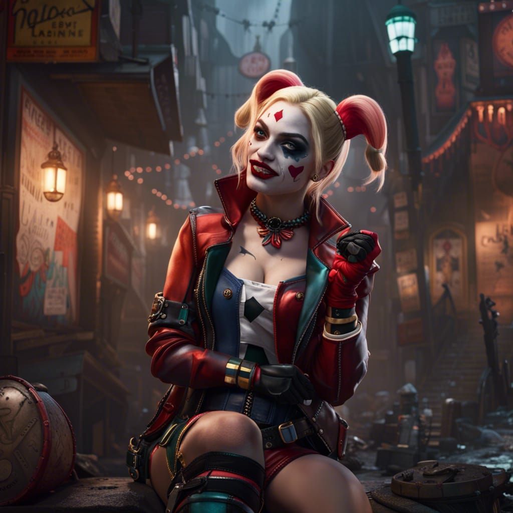 Temptress Harley Quinn: Detailed Fantasy Concept Art