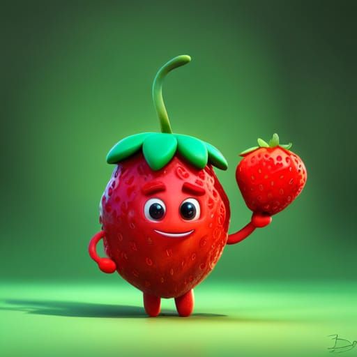 Cute little strawberry guy