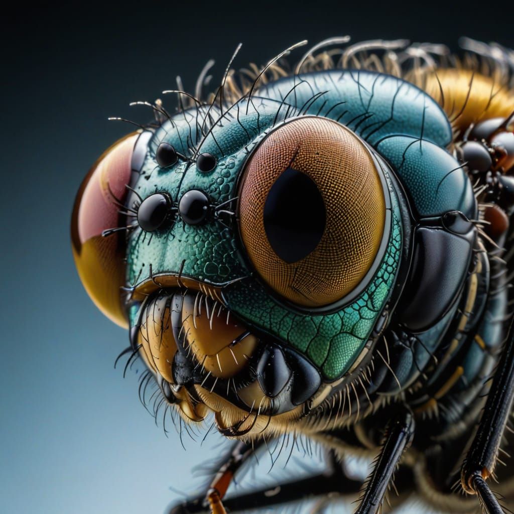 Microscopic Marvels of a Fly's Compound Eye
