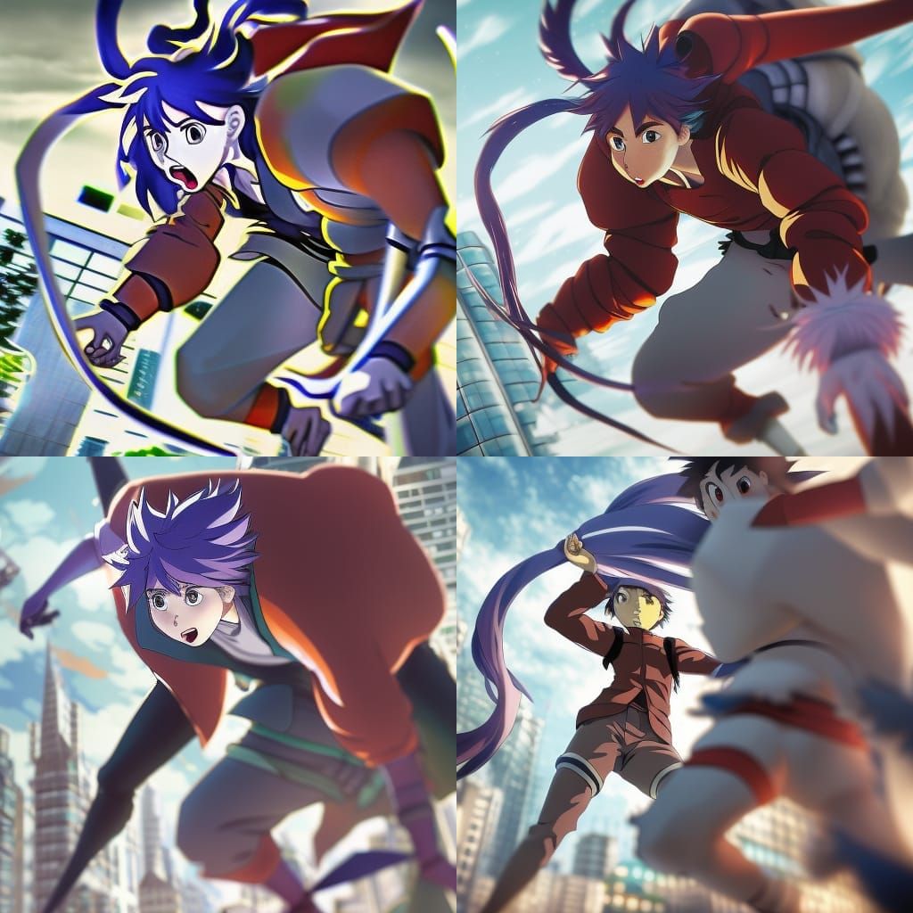 Epic Monster Battle in Anime Style, 8K