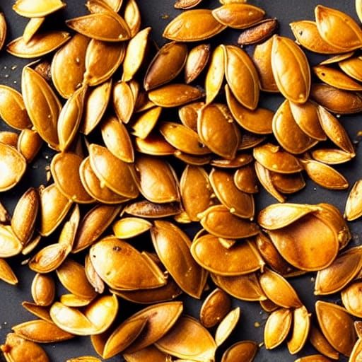 Roasted Pumpkin Seeds Close-Up