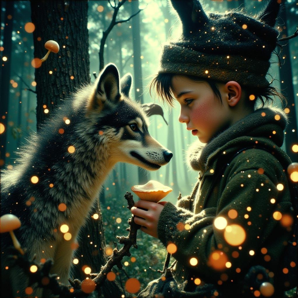 Forest Survivalist Girl Meets Dryad in Enchanted Woodland